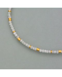 festive gemstone necklace with zircons