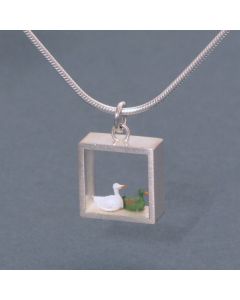 “Ducks” Silver Pendant