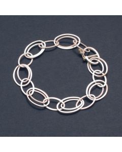 Oval Ring Silver Bracelet