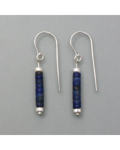Lapis earrings with silver elements
