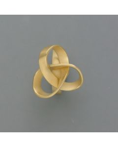 Gold-plated tagliatelle ring