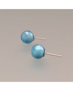 Turquoise Murano Glass Ear Studs