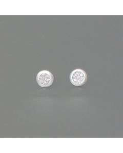 Stud earrings star gloss silver, small