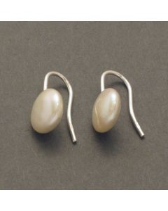 Flat Pearl Silver earrings