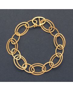 Oval Ring Gilded Silver Bracelet