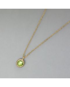 Delicate peridot necklace, gold plated