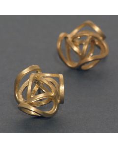 “Knotted” Gilded Silver Ear Studs