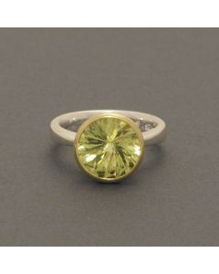 Gilded Lemon Quartz Cone Ring