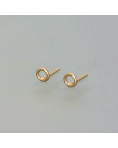 Delicate gold circle earrings