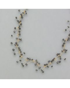 Fairy necklace, black diamond