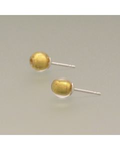Gold Murano Glass Ear Studs