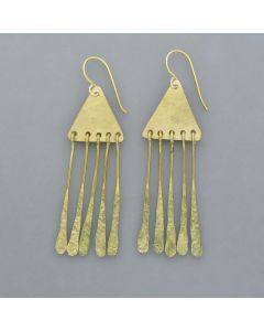 Pharaoh earrings in brass