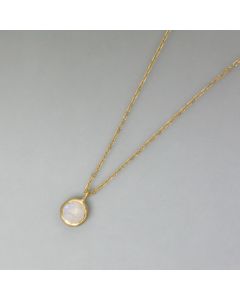Delicate moonstone necklace, gold plated