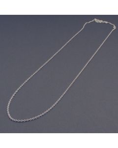 Long delicate eyelet necklace made of silver