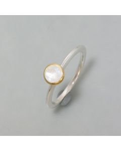 delicate moonstone ring, gold plated