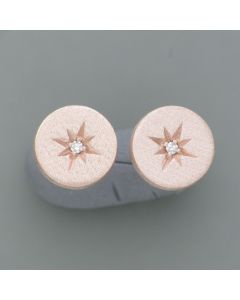 Ear studs north star, rosé gold plated