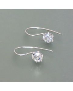 Topaz earrings rhodium-plated