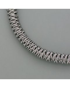 Coiled stainless steel necklace