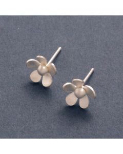 “Flower Magic” Large Silver Earrings