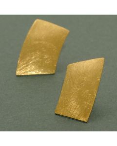 “Rectangle” Gilded Silver Ear Studs