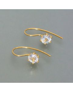 Topaz earrings, gold-plated