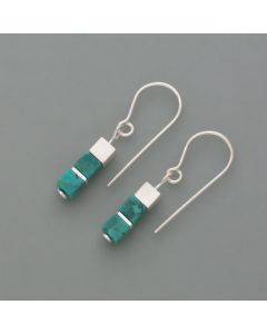 Cube earrings turquoise
