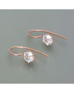 Topaz earrings rosé gold plated