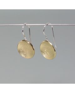 Earrings small silver shell, gold plated