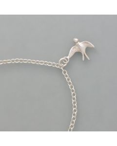 Bracelet with small pendant Swallow from 925er silver