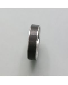 6 mm wide carbon ring with stainless steel edge