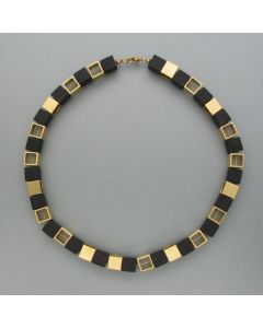 Chain with cubes of ebony and brass