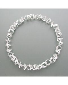 Chain large silver tagliatelle