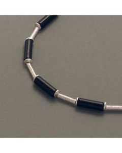Onyx Necklace with Silver