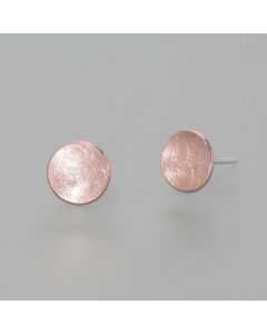 Stud Earring Silver Shell Rose Gold Plated