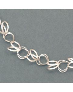 Silver necklace delicate loop