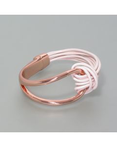 Bangle with magnetic clasp, rosé colored