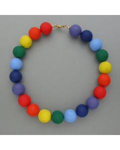 Necklace rush of colors, large balls