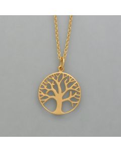 Pendant Tree of Life made of 925 gold-plated silver