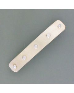 Studded hair clip nickel silver, small