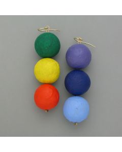 Earrings color frenzy, large balls