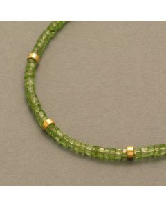 Peridot Necklace with Gilded Silver
