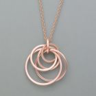 Pendant playful rings rosé gold plated