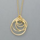 Large pendant playful rings made of gold plated silver