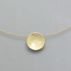 Pendant small silver shell, gold plated