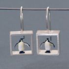 “Penguin” Silver Earrings